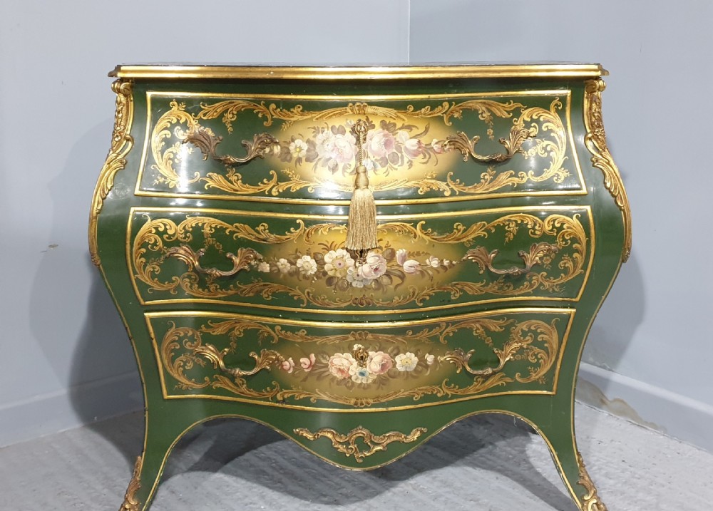 Superb French Painted Commode Chest of Drawers View II