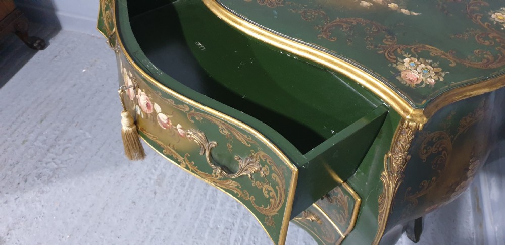 Superb French Painted Commode Chest of Drawers View XI
