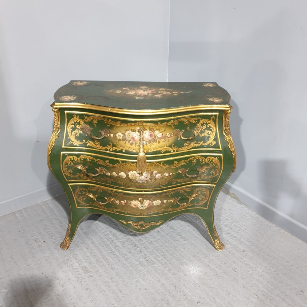 Superb French Painted Commode Chest of Drawers