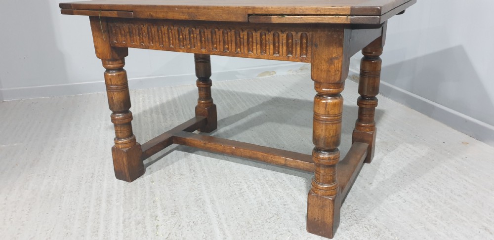 Oak Drawleaf Dining Table of Small Proportions View III