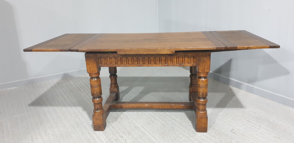 Oak Drawleaf Dining Table of Small Proportions View V