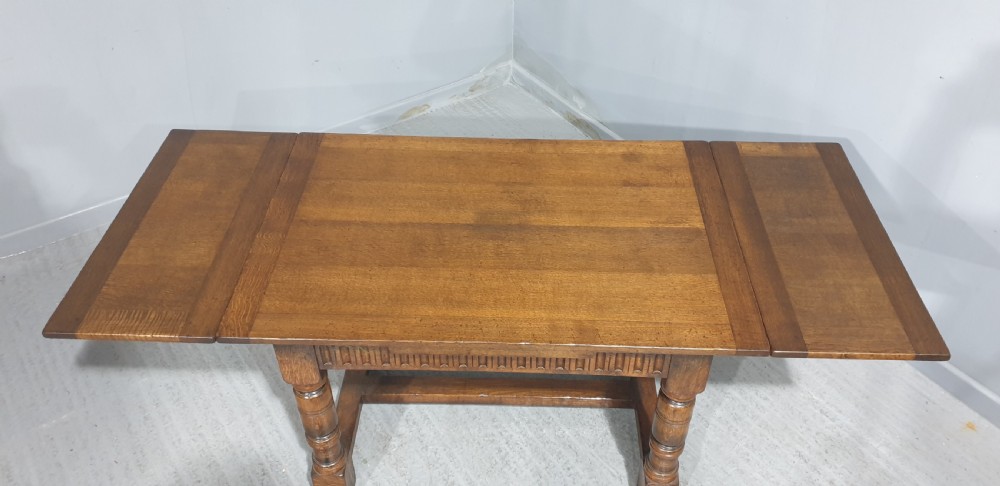 Oak Drawleaf Dining Table of Small Proportions View VI