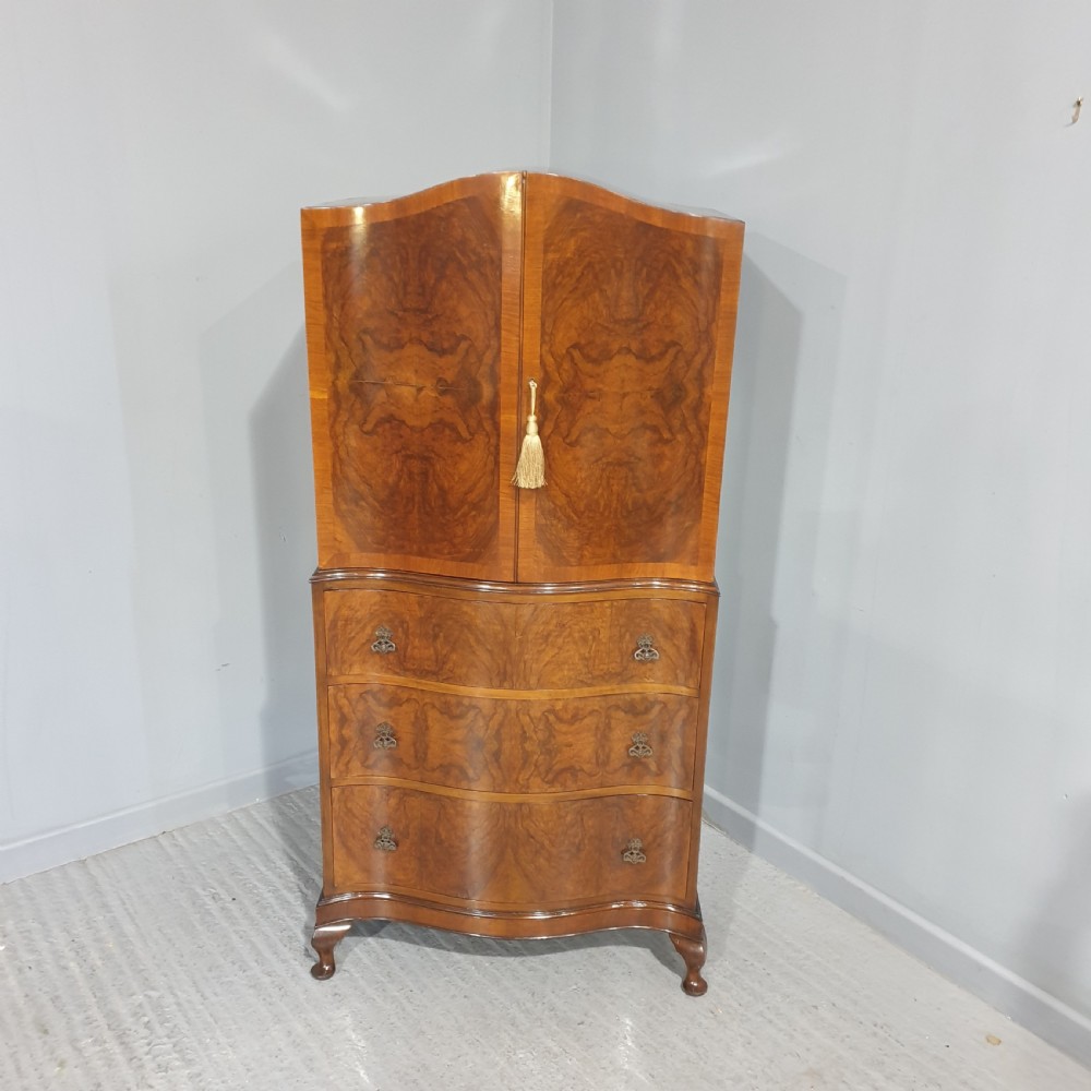 Burr Walnut Linen Press View II
