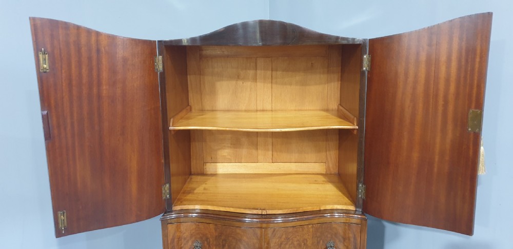 Burr Walnut Linen Press View IX