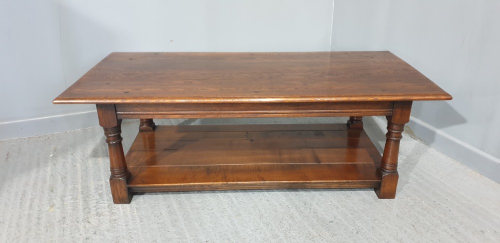 Solid Oak Plank Coffee Table View II