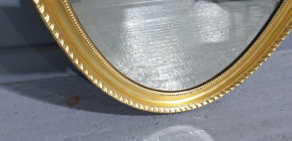 Victorian Oval Gilt Wall  Mirror View III
