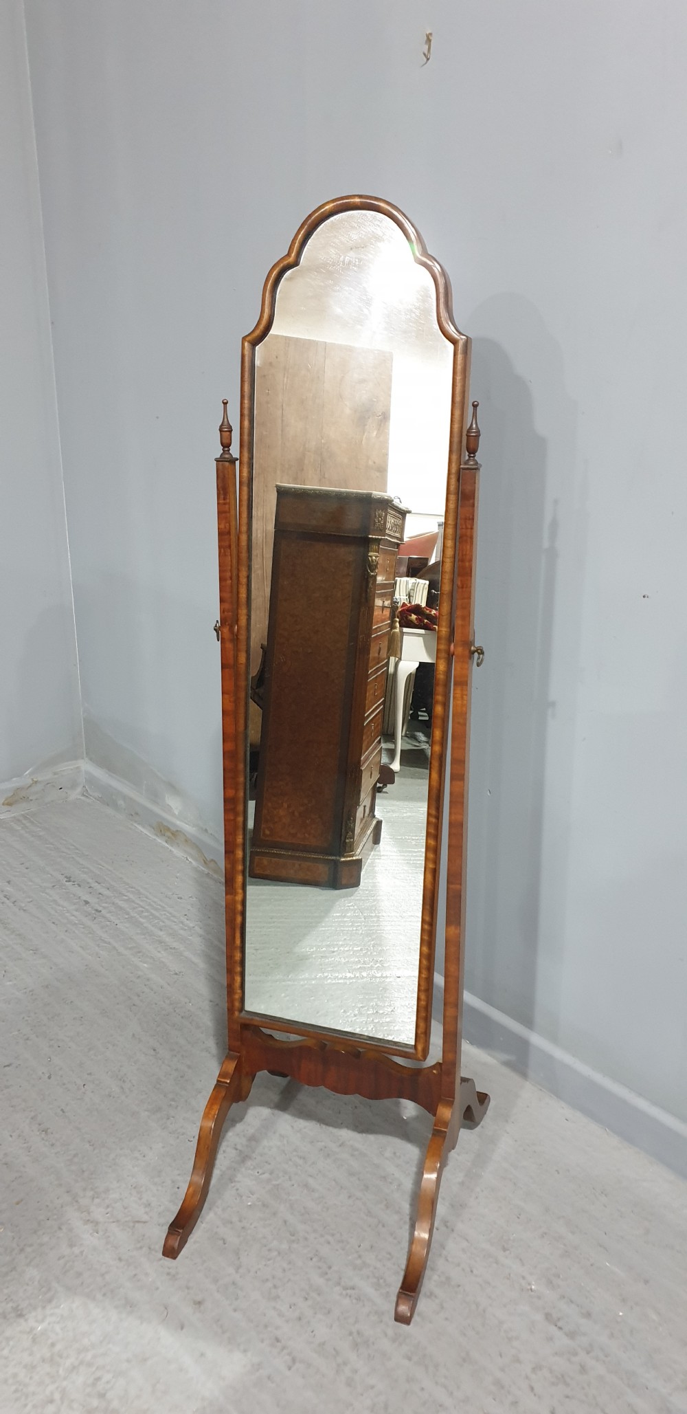 Walnut Cheval Mirror View II
