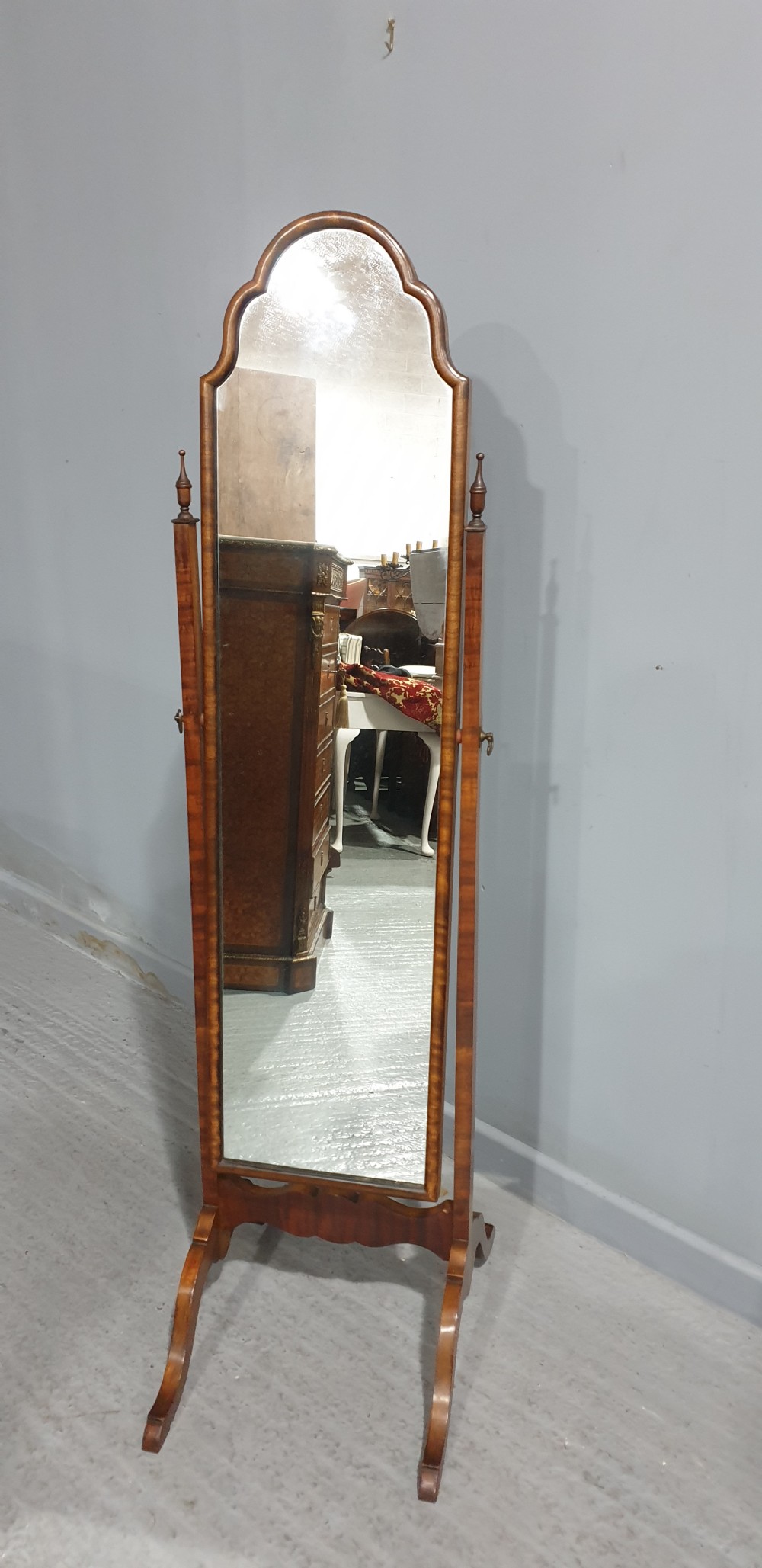 Walnut Cheval Mirror View III