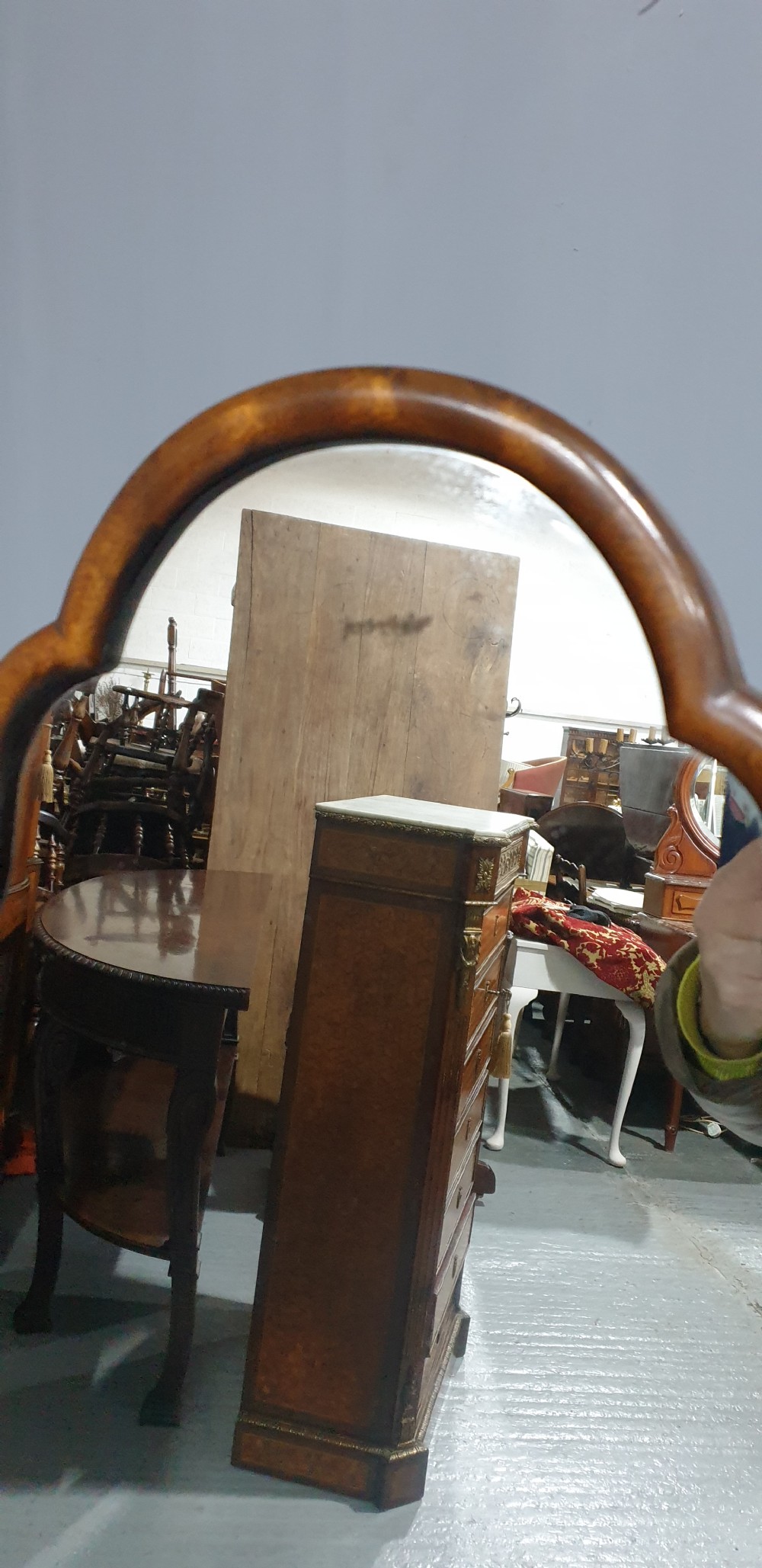 Walnut Cheval Mirror View IV