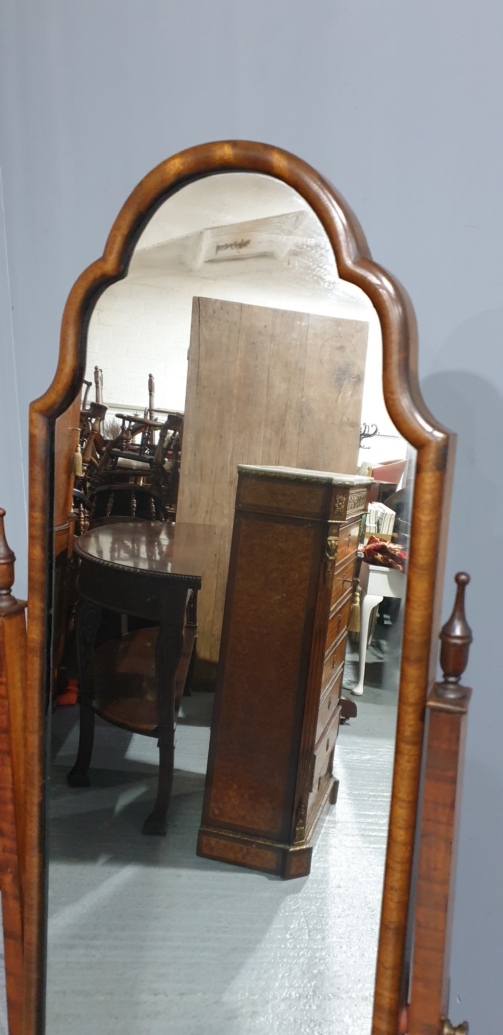 Walnut Cheval Mirror View V