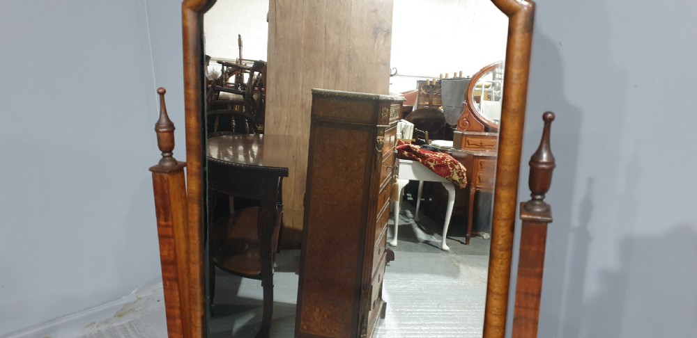 Walnut Cheval Mirror View VI