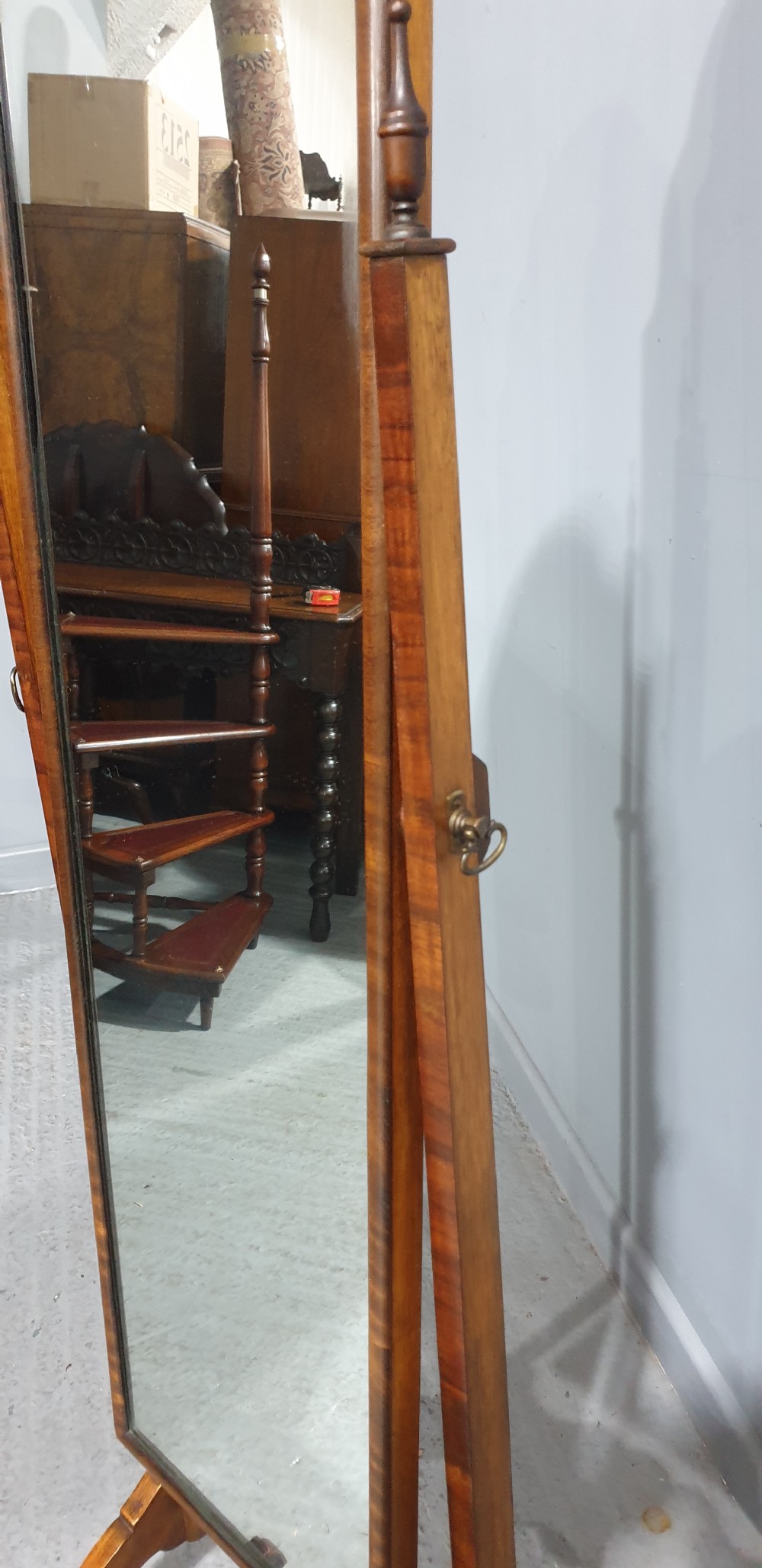 Walnut Cheval Mirror View VII
