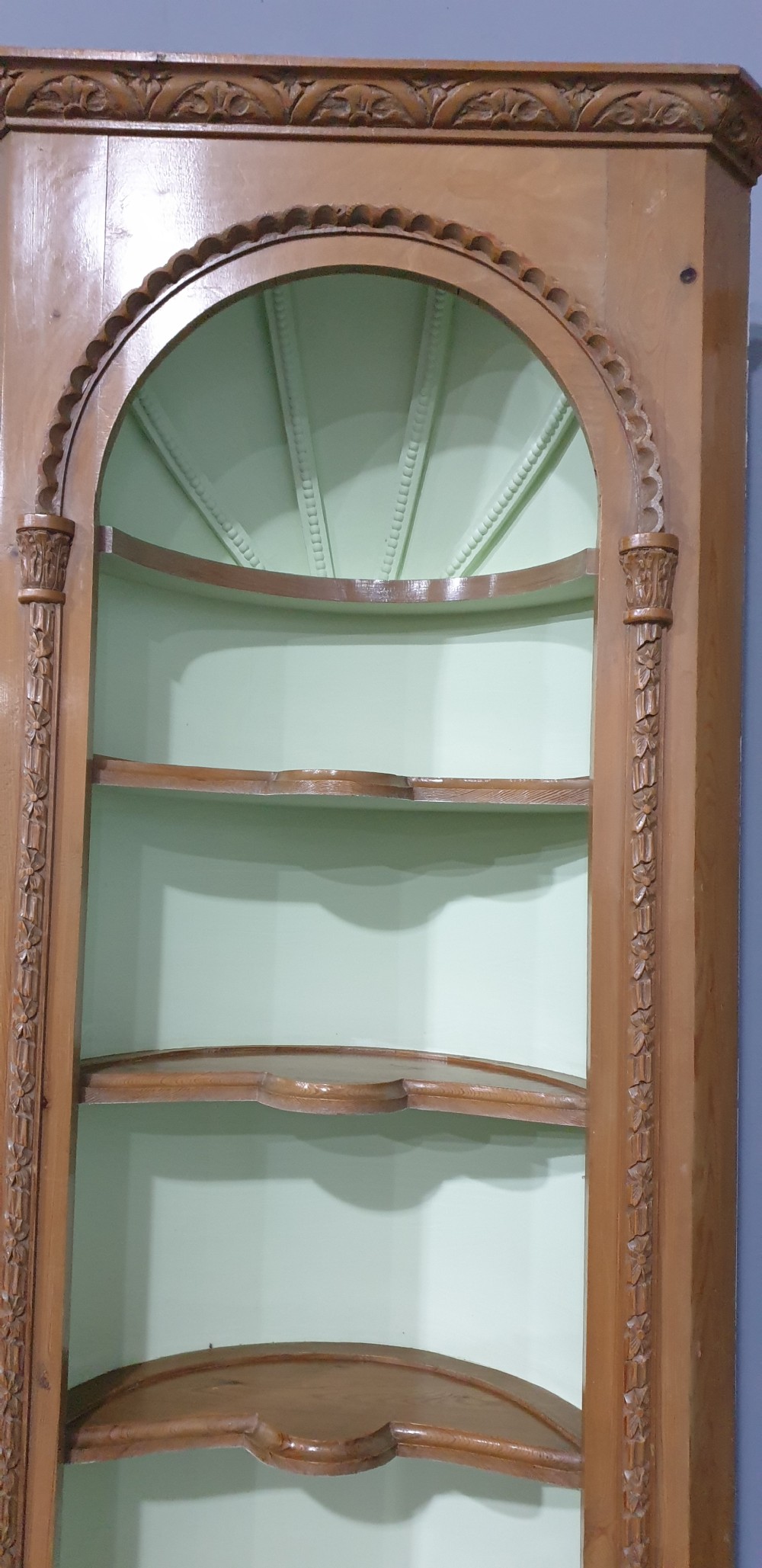 Very Good Pair Pine Corner Cupboard View III