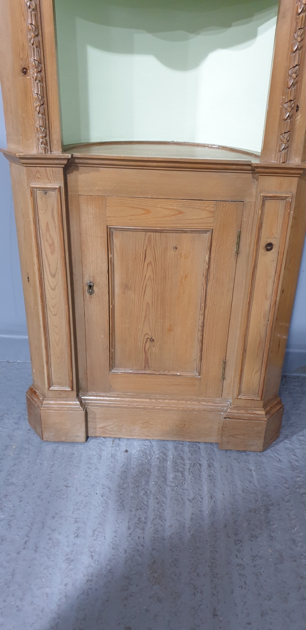 Very Good Pair Pine Corner Cupboard View VI