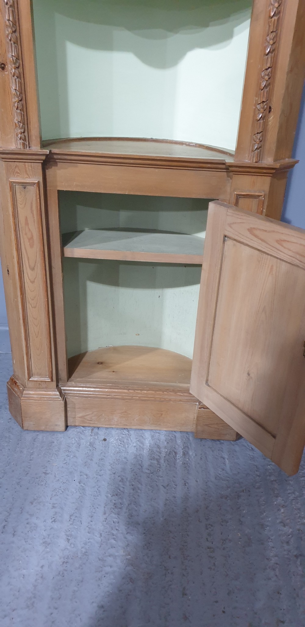 Very Good Pair Pine Corner Cupboard View VII