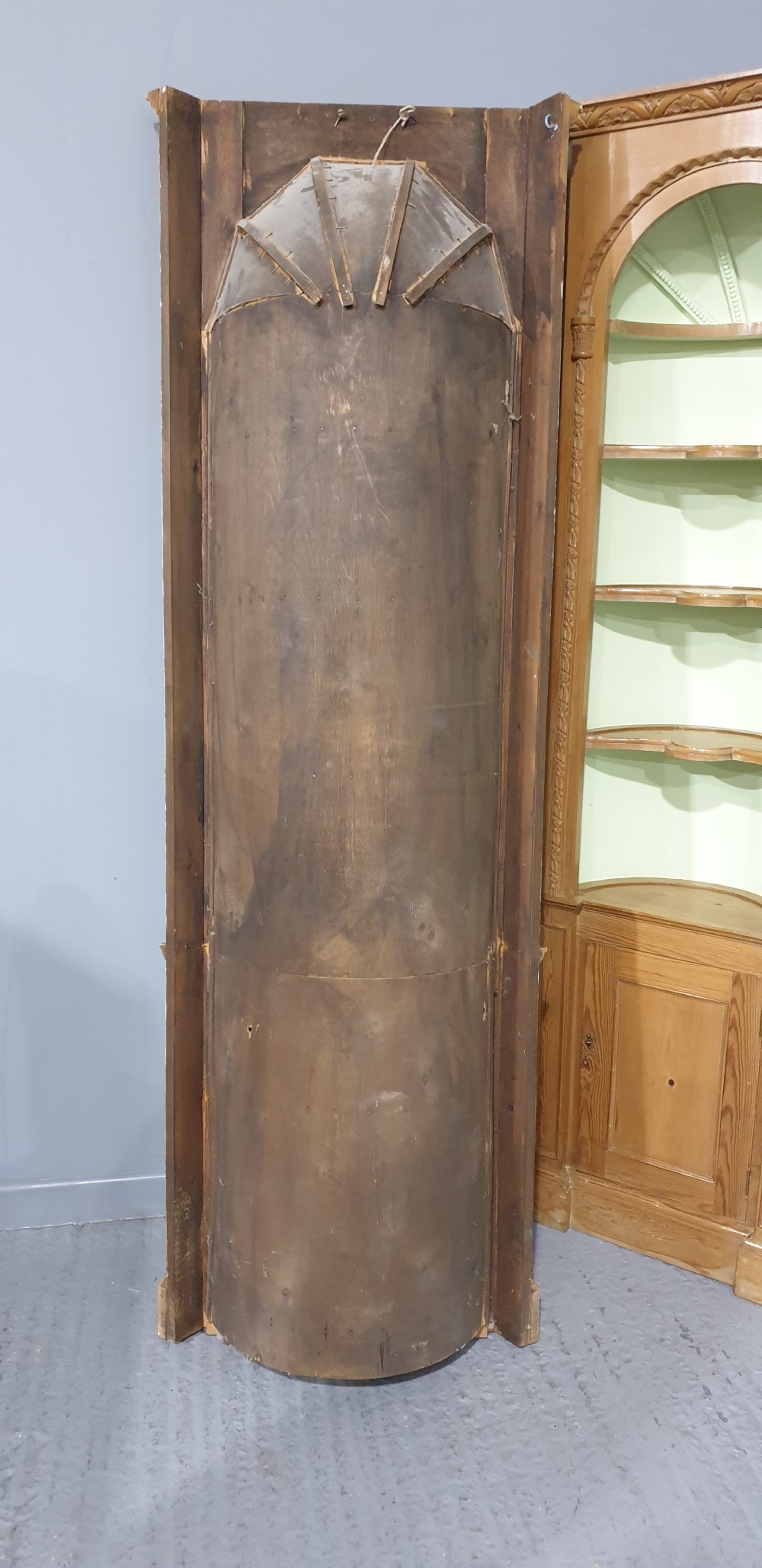 Very Good Pair Pine Corner Cupboard View X