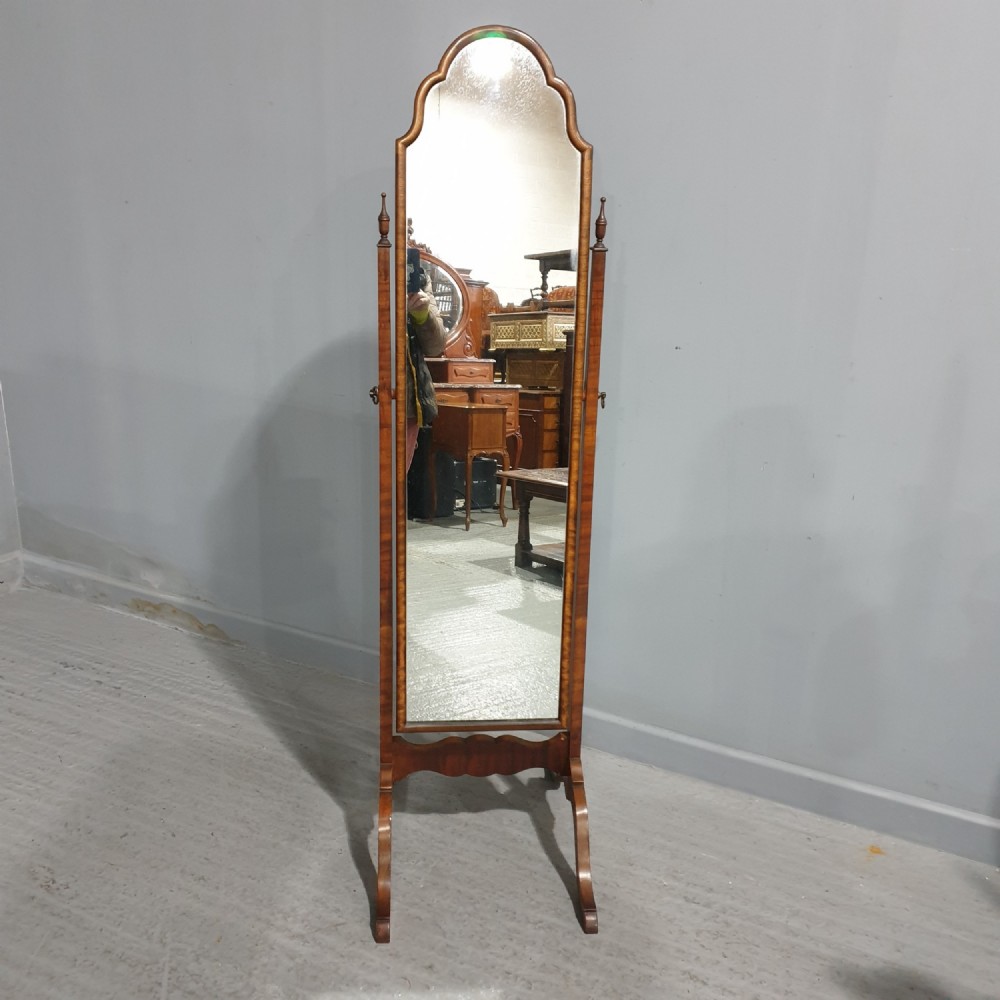 Walnut Cheval Mirror