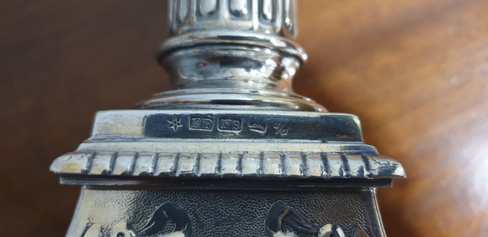 Super Pair Silver Plate Table Lamps View V