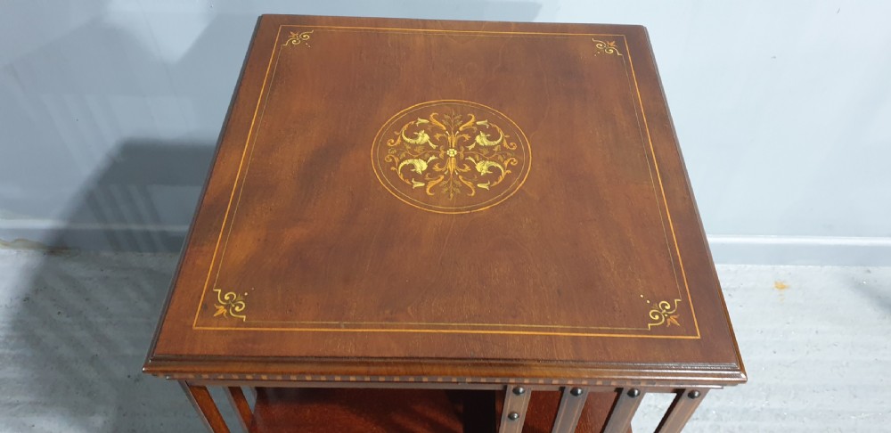 Top Quality Mahogany Inlaid Revolving Bookcase View IV