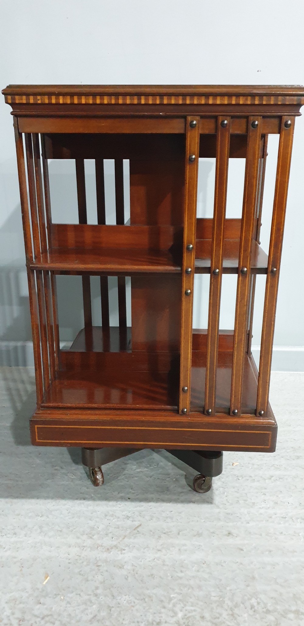 Top Quality Mahogany Inlaid Revolving Bookcase View VII