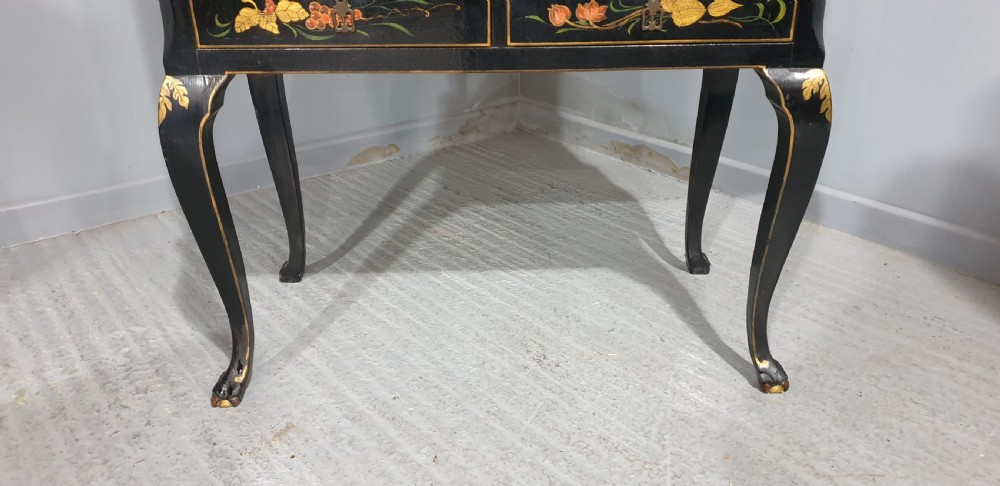 Super Black Laquered Chinoiserie Cabinet View XIV