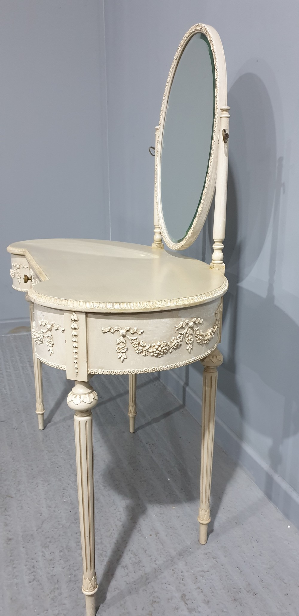 Very Pretty French Painted Dressing Table View III