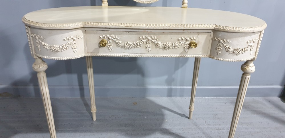 Very Pretty French Painted Dressing Table View IV