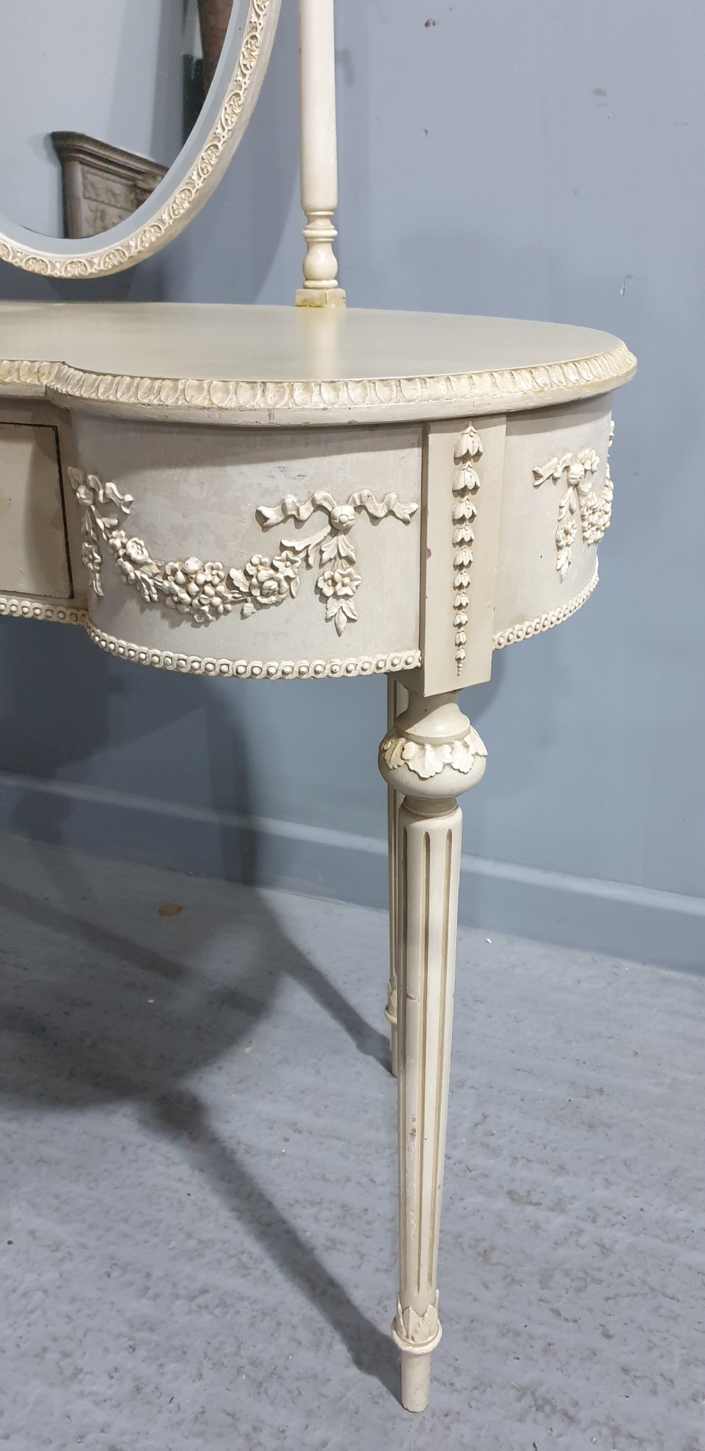 Very Pretty French Painted Dressing Table View VI