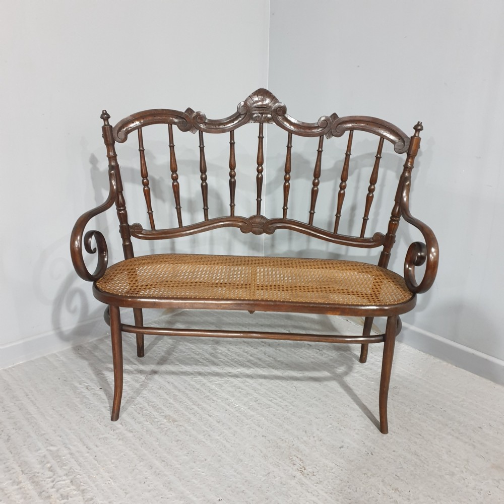 French Bergere and Bentwood Couch