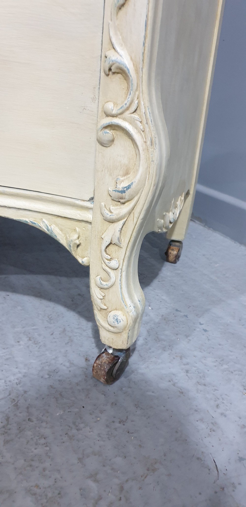 Super Serpentine Painted Commode Chest of Drawers View X