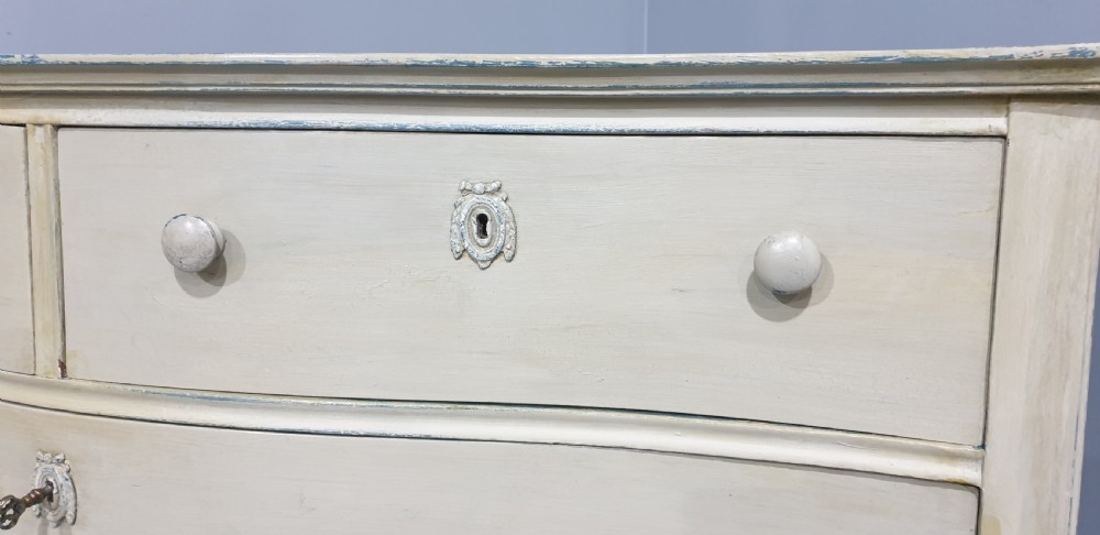 Super Serpentine Painted Commode Chest of Drawers View XI
