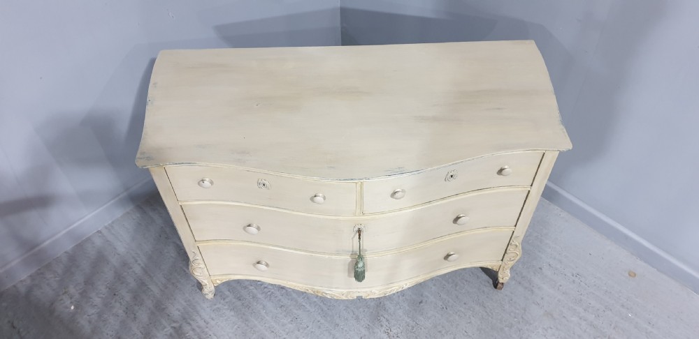 Super Serpentine Painted Commode Chest of Drawers View XIII