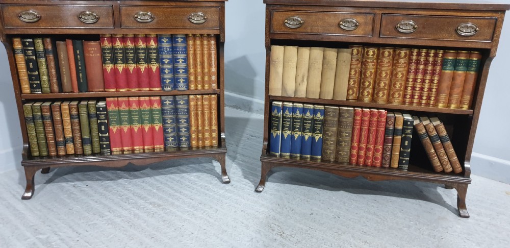 Super Pair Mahogany Waterfall Open Bookcases View IV