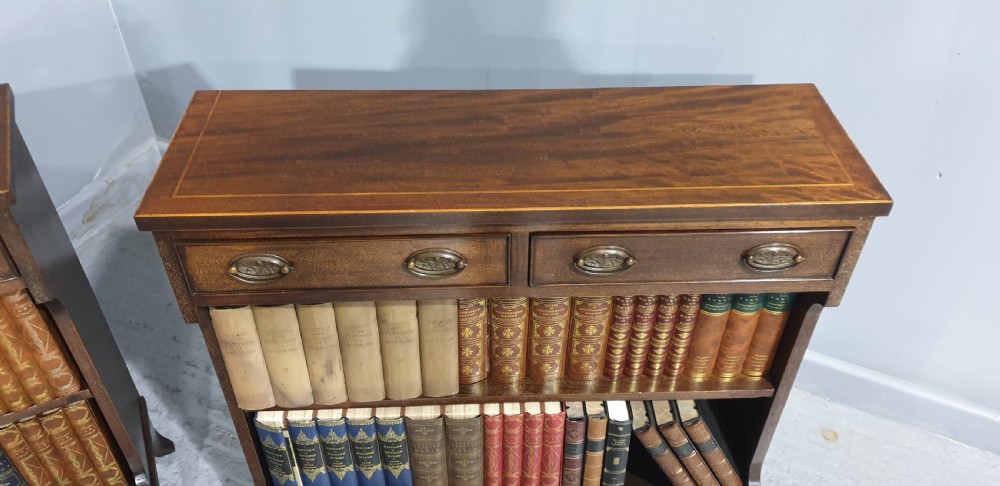 Super Pair Mahogany Waterfall Open Bookcases View VIII