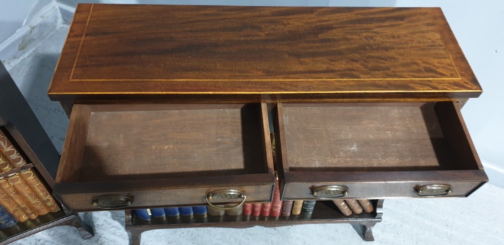 Super Pair Mahogany Waterfall Open Bookcases View X