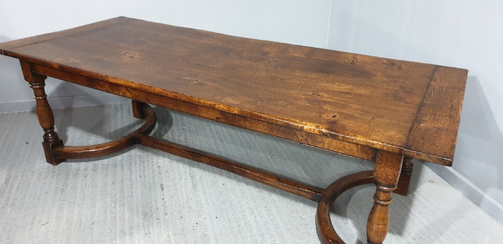 Large Outstanding Oak  Kitchen Refrectory Farmhouse Dining Table View VII