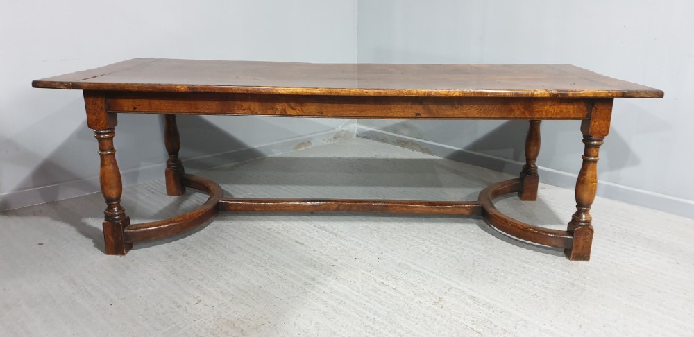 Large Outstanding Oak  Kitchen Refrectory Farmhouse Dining Table View VIII