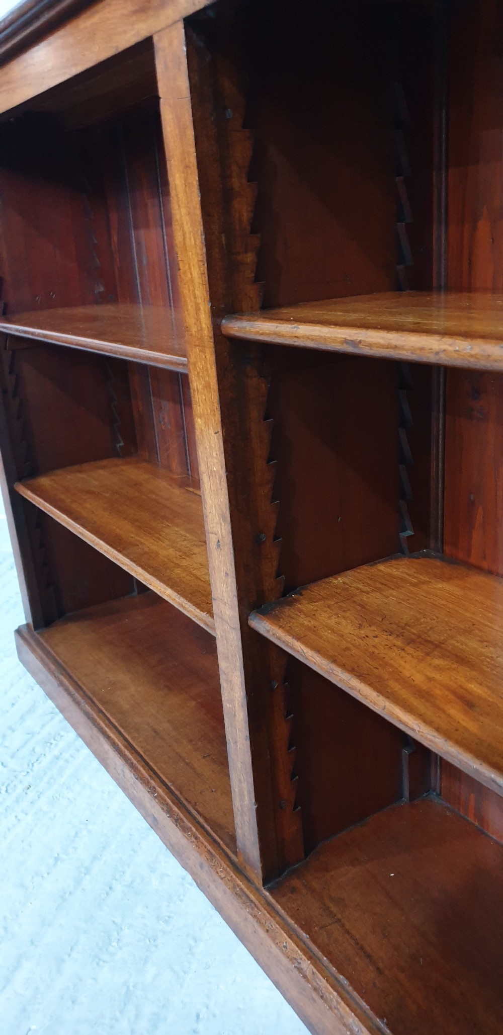 Mahogany Adjustable Open Low Library Bookcase View V