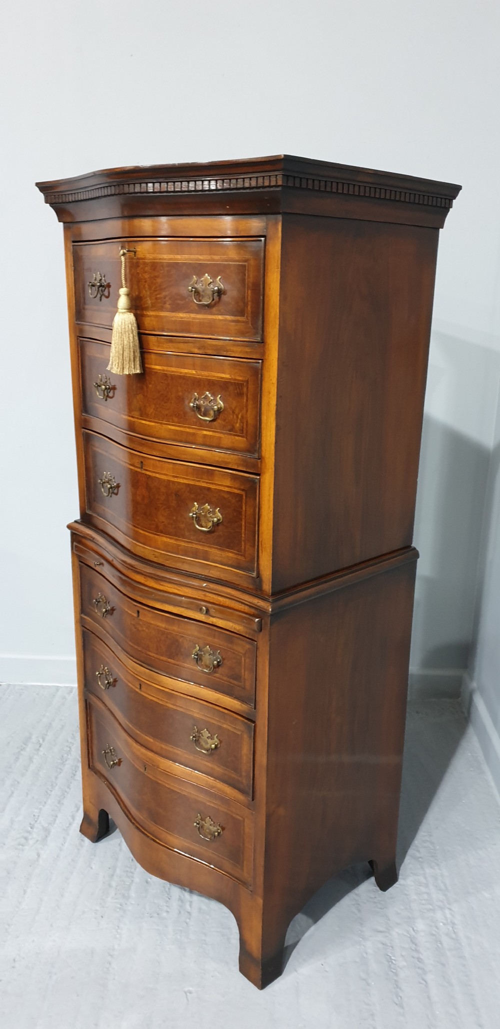 Serpentine Chest on Chest of Drawers View IV