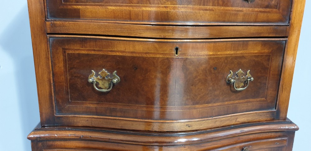 Serpentine Chest on Chest of Drawers View V