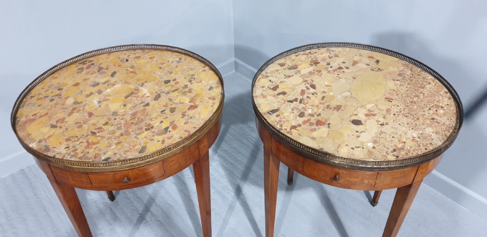 Super Pair French Inlaid Gueridon Tables View IV