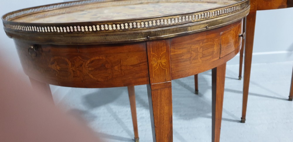 Super Pair French Inlaid Gueridon Tables View VI