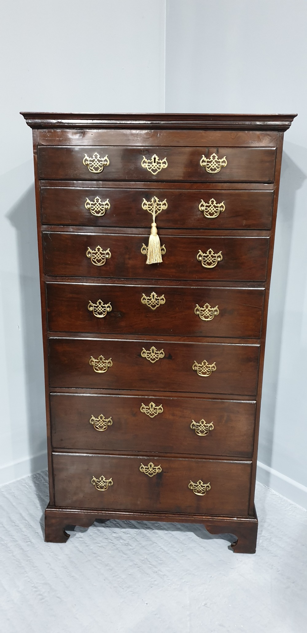 Georgian Mahogany Tall Chest of Drawers View III