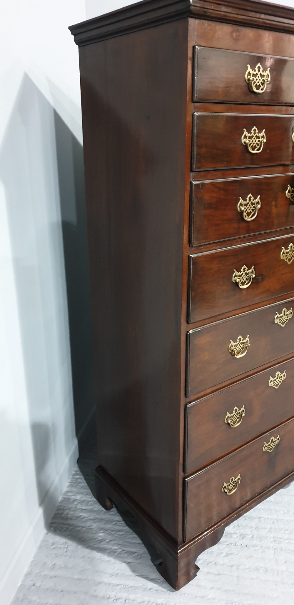 Georgian Mahogany Tall Chest of Drawers View IV