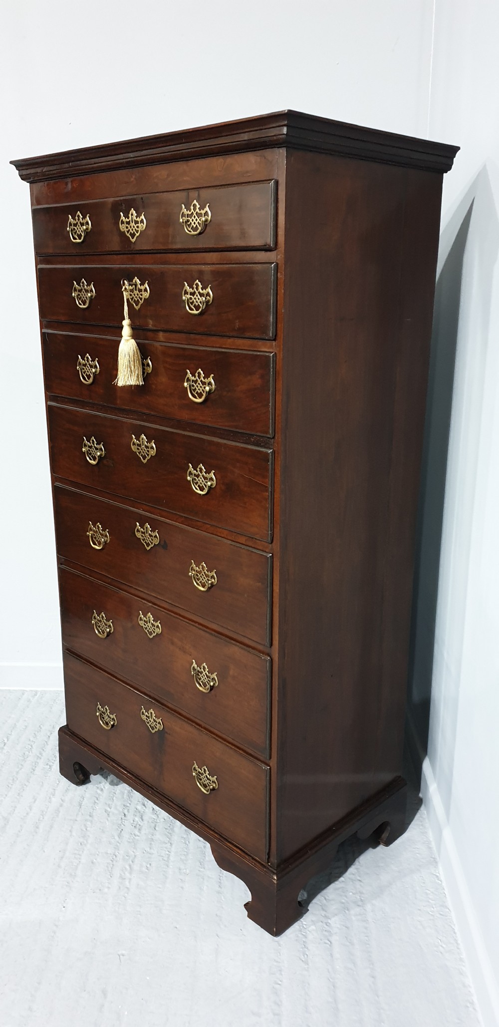 Georgian Mahogany Tall Chest of Drawers View VI