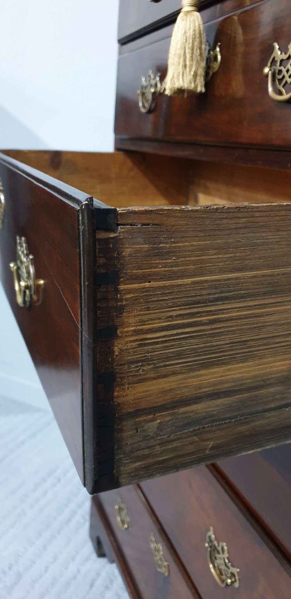 Georgian Mahogany Tall Chest of Drawers View VII
