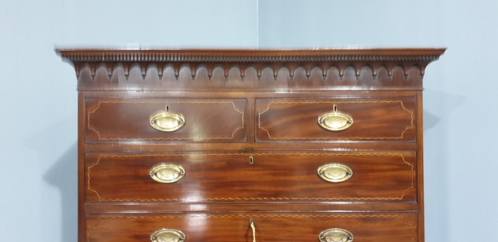 Fabulous Georgian Mahogany Tall Boy Linen Press View II