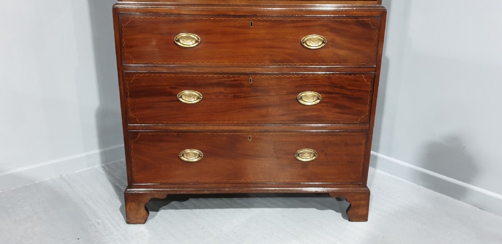 Fabulous Georgian Mahogany Tall Boy Linen Press View VI