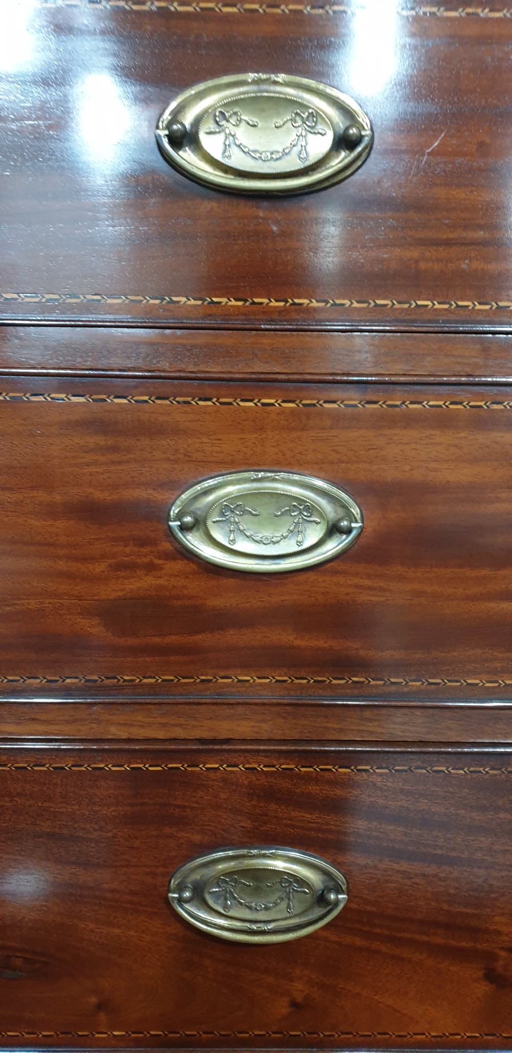 Fabulous Georgian Mahogany Tall Boy Linen Press View XI