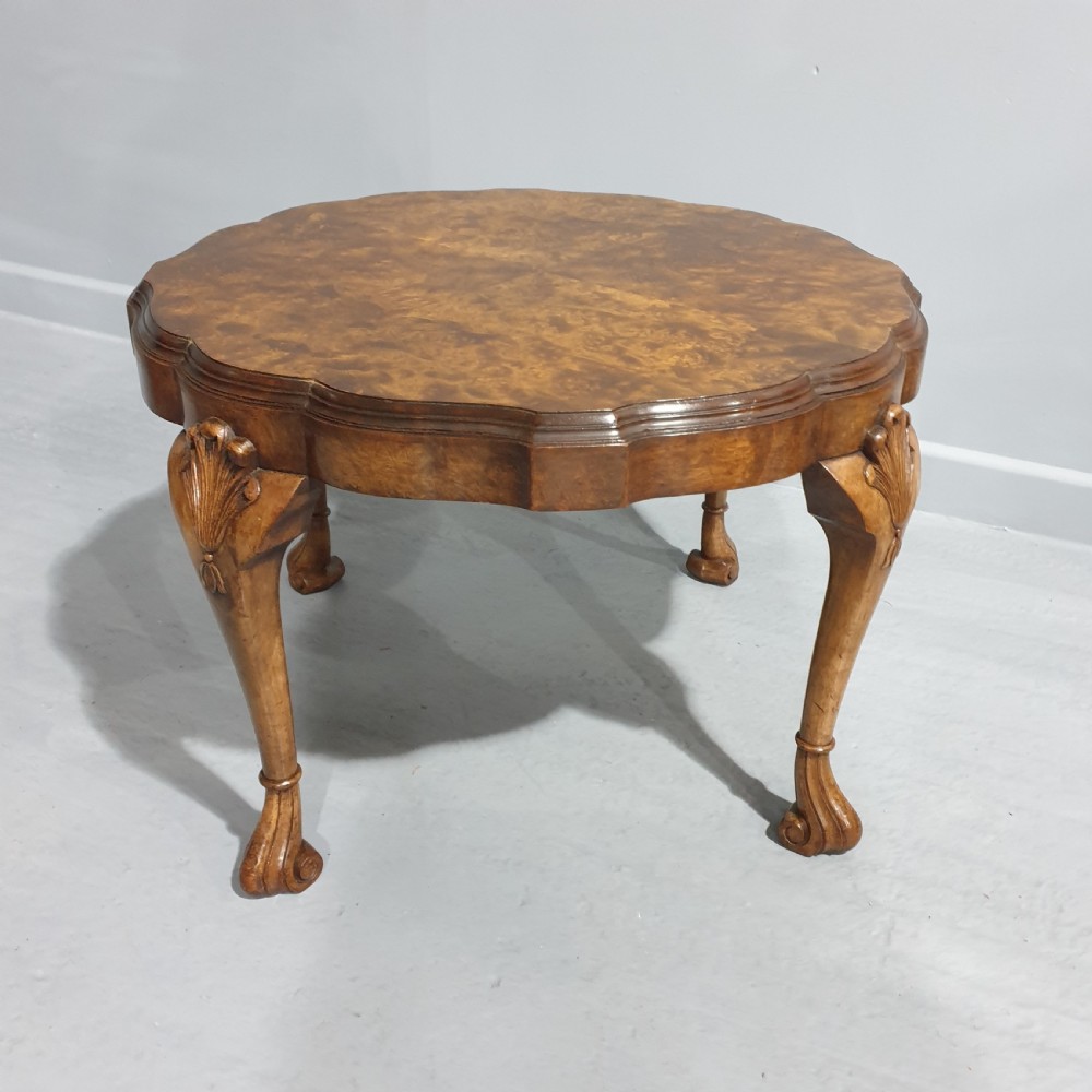 Burr Walnut Round Coffee Table